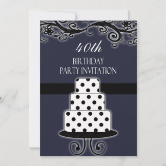 40th Birthday Party Personalised Invitation