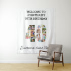 40th Birthday Party Photo Collage Backdrop