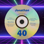 40th Birthday Party Retro 90s Music Themed Faux CD Invitation<br><div class="desc">👉 Put a smile on a face with this retro themed 40th birthday party invitation on an 90’s faux CD! - Simply click to personalise this design 🔥 My promises - This is unique - designed by me! - It is designed with you in mind 🙏 Thank you for supporting...</div>