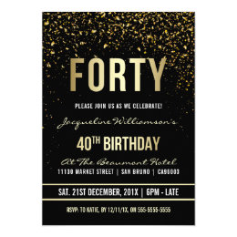 40th Birthday Invitations & Announcements | Zazzle UK