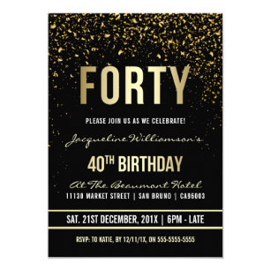 40th birthday invitations announcements zazzle uk flyers for 40th birthday party destinations