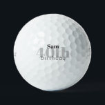 40th Birthday Personalised Titleist Pro V1 Golf Balls<br><div class="desc">"40"  or any age.  Personalised.</div>