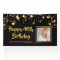 40th Birthday Photo Black Gold Stars Personalised