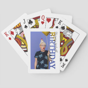 40th Birthday Photo Daughter Poker Card –Milestone