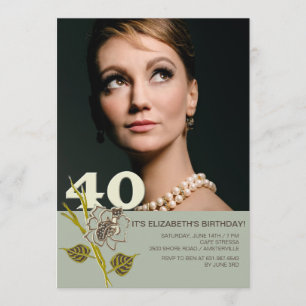 40th Birthday Photo Invitation