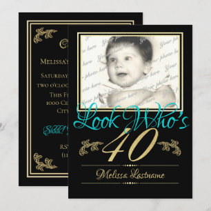 40th Birthday Photo Invitation