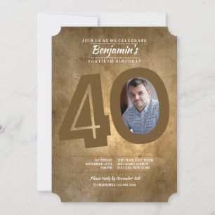 40th Birthday Photo Invitation
