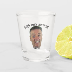 40th Birthday Photo Personalised Shot Glass Gift