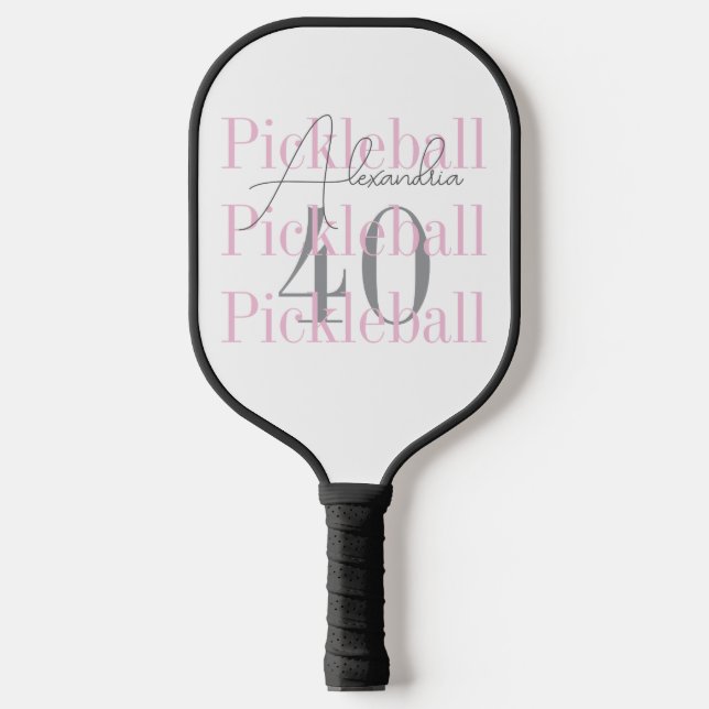 40th Birthday Pickleball Pink Party Favour Pickleball Paddle (Front)