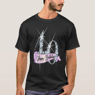 40th Birthday Pink Glamour Style Happy Birthday T-Shirt