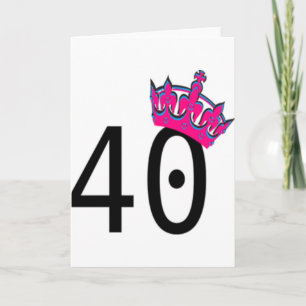 40TH Birthday Princess Card