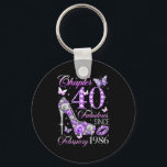 40th Birthday Queen Chapter 40 Fabulous Since 1986 Key Ring<br><div class="desc">40th Birthday Queen Chapter 40 Fabulous Since 1986</div>