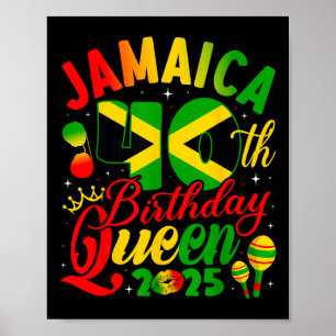 40th Birthday Queen Jamaica Girl Matching Party 20 Poster