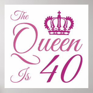 40th Birthday Queen Poster