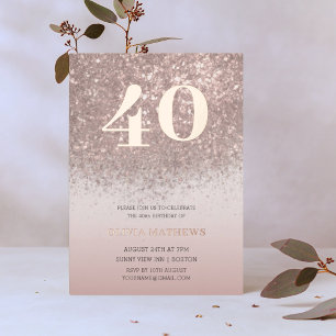 40th Birthday Real Rose Gold