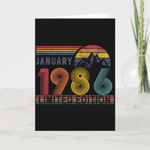 40th Birthday Retro Shirt,1986 Swea Gift January T Card