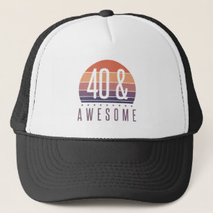 40th Birthday Retro Sunset Trucker Hat