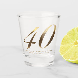 40th Birthday Ruby Wedding Anniversary Shot Glass