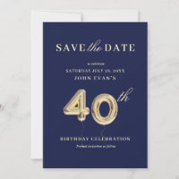 40th Birthday Save the Date