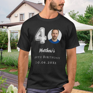 40th birthday silver photo T-Shirt