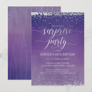 40th Birthday Surprise Party Invitation - Elegant