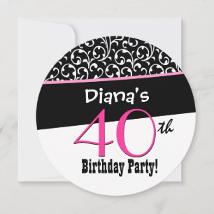 40th Birthday SWIRLY Modern Template A05