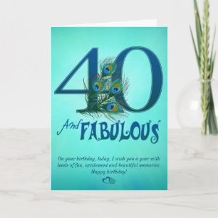 40th Birthday template Cards