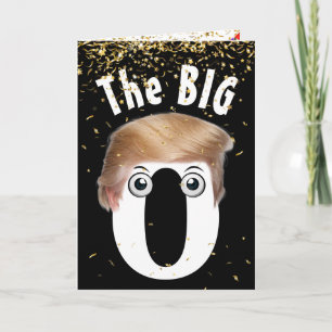 40th Birthday Trump Hair Humour with Confetti Card