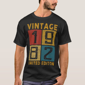 40th Birthday Vintage 1982 Born in 1982 40 Yrs Old T-Shirt