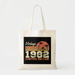 40th Birthday Vintage 1982 Limited Edition Retro Tote Bag