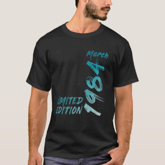 40th Birthday Vintage 1984 March 40 Year Men Women T-Shirt