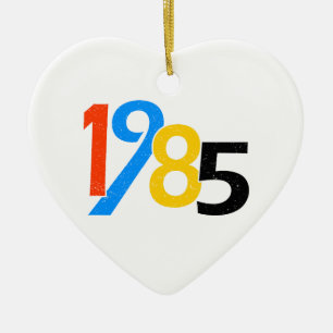 40th Birthday Vintage 1985 40 Years Old Gifts Ceramic Tree Decoration