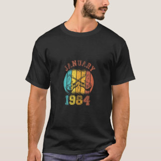 40th Birthday Vintage January 1984 Retro 40 Years T-Shirt