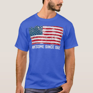 40th birthday, vintage usa , Awesome since 1982 T-Shirt