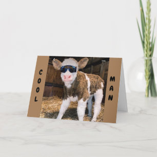 **40th BIRTHDAY** WISH FROM "COOL COW" Card