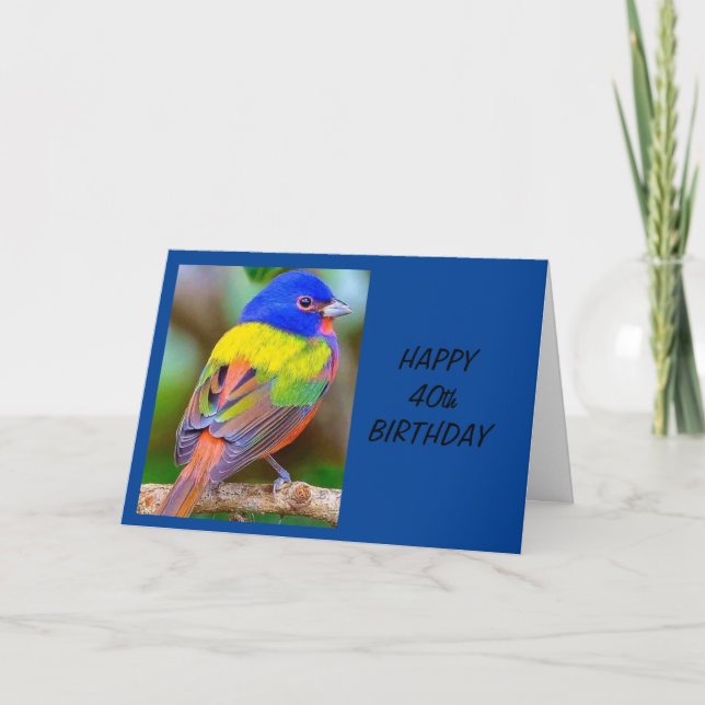 *40th* BIRTHDAY WISHES FROM NORWAY PHOT  Card (Front)