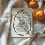 40th Bow Hand Drawn Cake Coquette Birthday Party Invitation<br><div class="desc">If you looking for a elegant and easily edited unique 40th forty birthday invitation, this one is perfect for you. As you see, it features black hand written script with whimsical name and birthday wording on retro cream background. With black hand drawn cake and inside it the 40TH . And...</div>