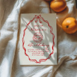 40th Bow Hand Drawn Coquette Cake Birthday Invitation<br><div class="desc">If you looking for a elegant and easily edited unique 40th forty birthday invitation, this one is perfect for you. As you see, it features red hand written script with whimsical name and birthday wording on retro pink background. With colourful red hand drawn cake and inside it the 40TH ....</div>