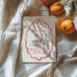 40th Bow Hand Drawn Pink Coquette Cake Birthday Invitation<br><div class="desc">If you looking for a elegant and easily edited unique 40th forty birthday invitation, this one is perfect for you. As you see, it features pink hand written script with whimsical name and birthday wording on retro cream background. With colourful vivid pink hand drawn cake and inside it the 40TH...</div>