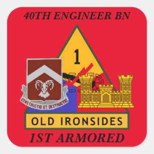 40TH ENGINEER BATTALION 1ST ARMORED STICKERS