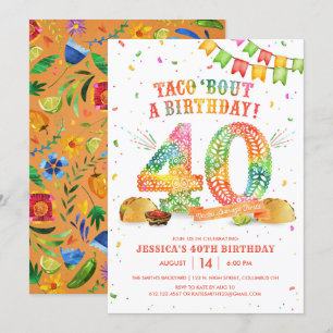 40th Fiesta Birthday Party Invitation