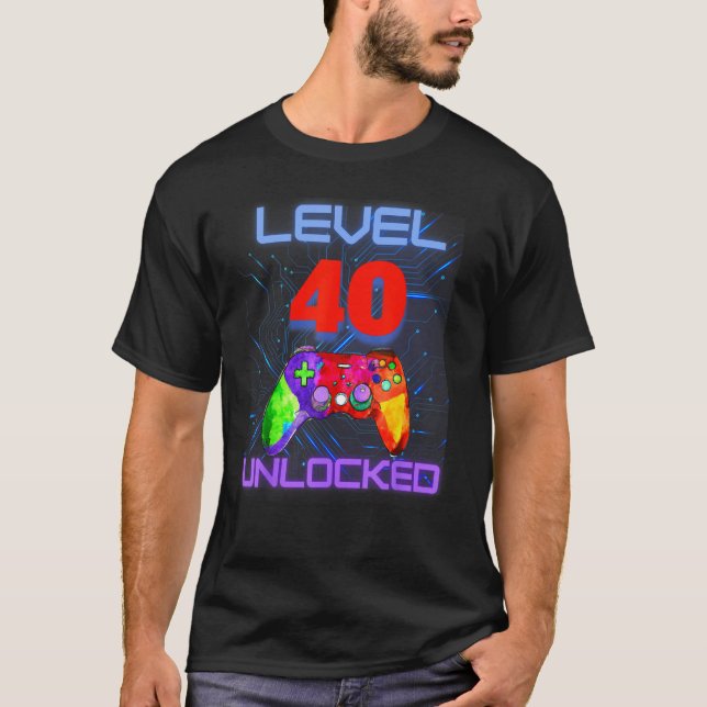 40th Forty Bday Gamer Game Controller Son Teens Bo T-Shirt (Front)