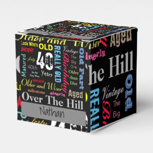 40th Happy Birthday in a Graffiti Style Favour Box
