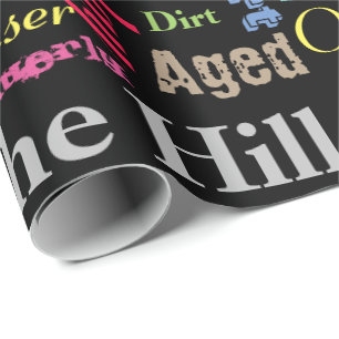 40th Happy Birthday in a Graffiti Style Wrapping Paper