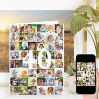 40th or Any Age Photo Collage Big Birthday