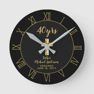 40th Ordination Anniversary Priest Golden Jubilee Round Clock