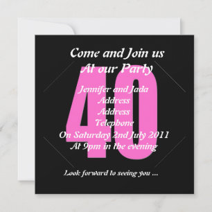 40th Party Invitation