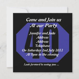 40th party invitation template