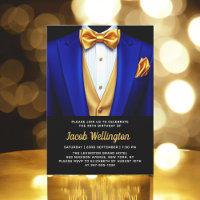 40th Royal Blue and Gold Tuxedo Birthday Event