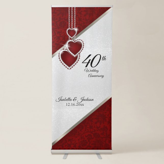 40th Ruby Anniversary Design Retractable Banner (Front)